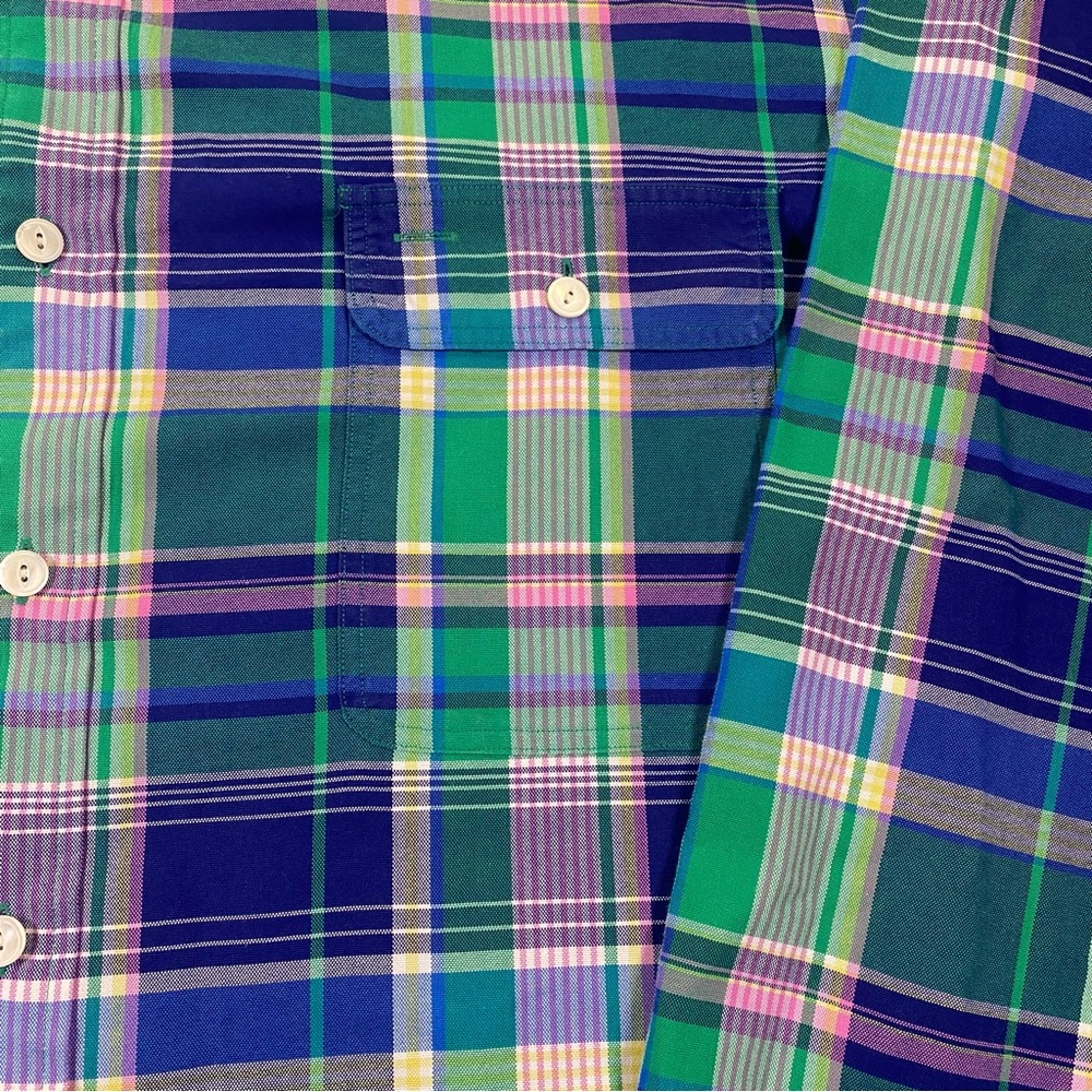 Polo by Ralph Lauren Men's Multicolor Plaid Dress Shirt, Long Sleeve, Size 3XB - Picture 5 of 14